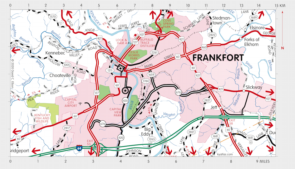 Street map Frankfort Kentucky PDF