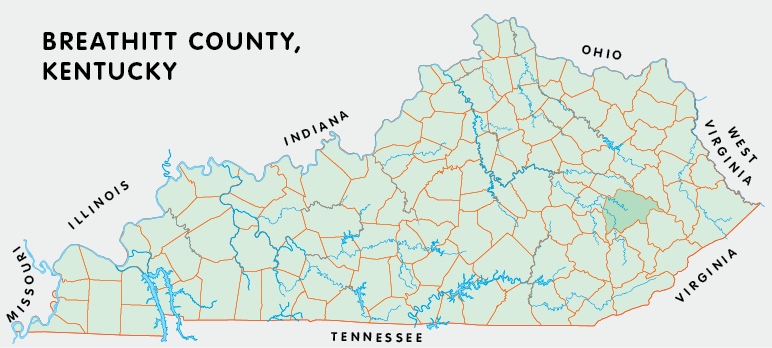 1839 KY MAP BREATHITT BRECKINRIDGE BULLITT BUTLER COUNTY Kentucky History HUGE 