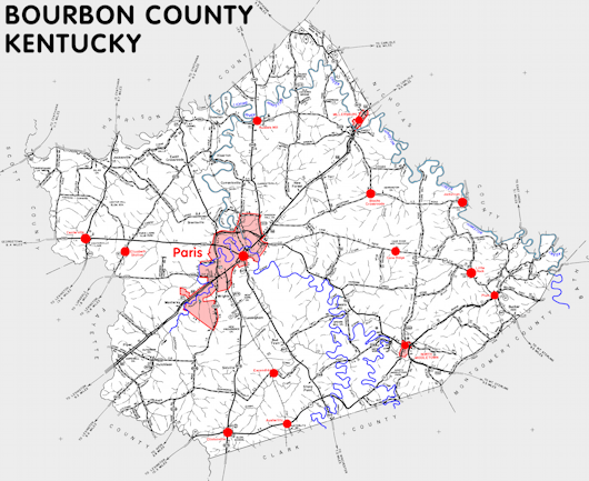 Bourbon County Kentucky Kentucky Atlas And Gazetteer