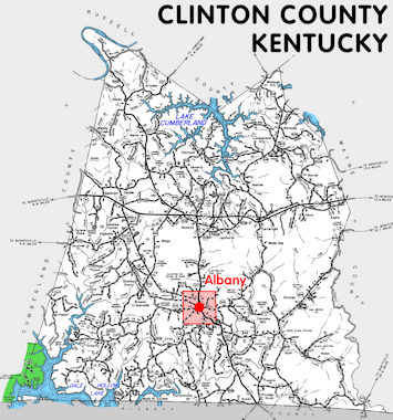 Map of Clinton County, Kentucky