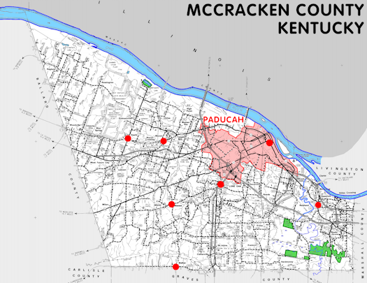 Map of McCracken County, Kentucky