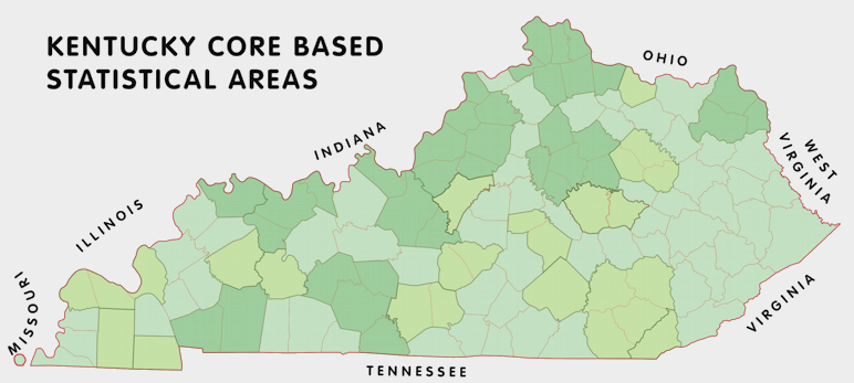 Kentucky Core Based Statistical Areas