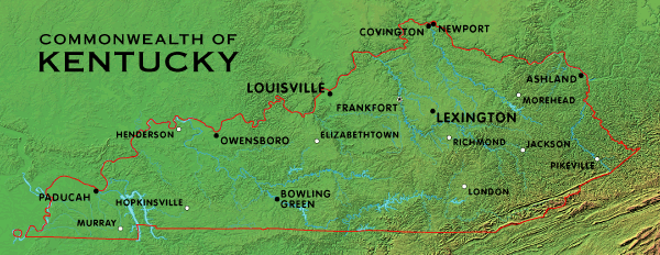 Kentucky Relief Map