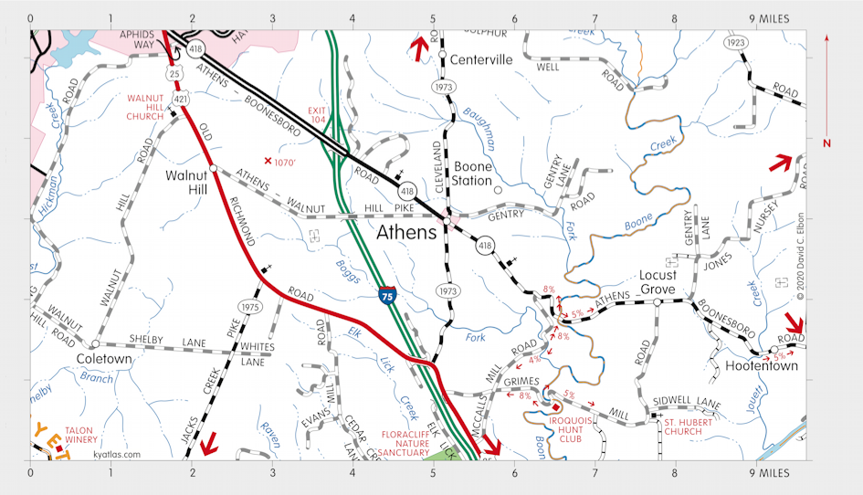 Map of Boone Station State Historic Site