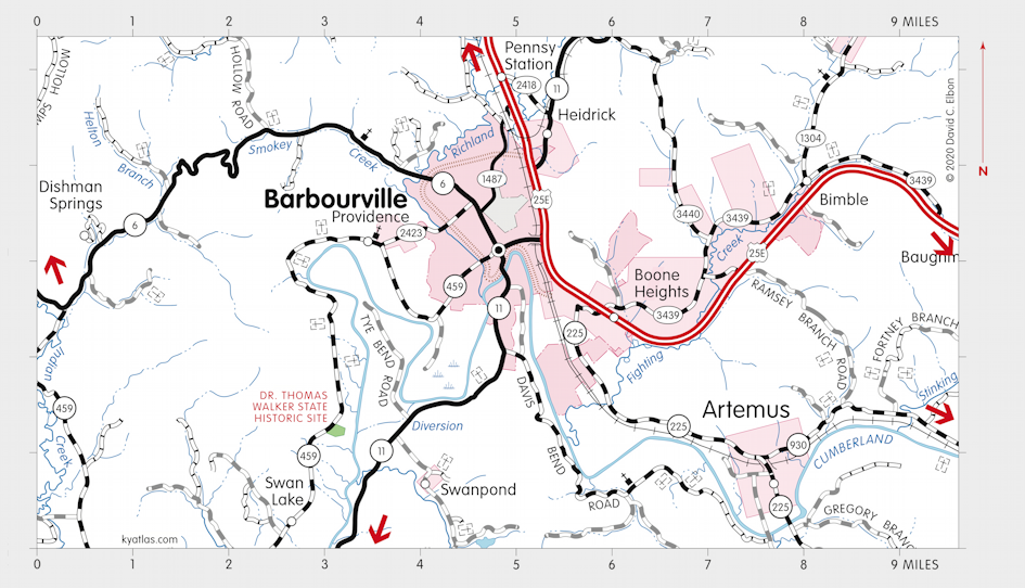 Barbourville, Kentucky - Kentucky Atlas and Gazetteer