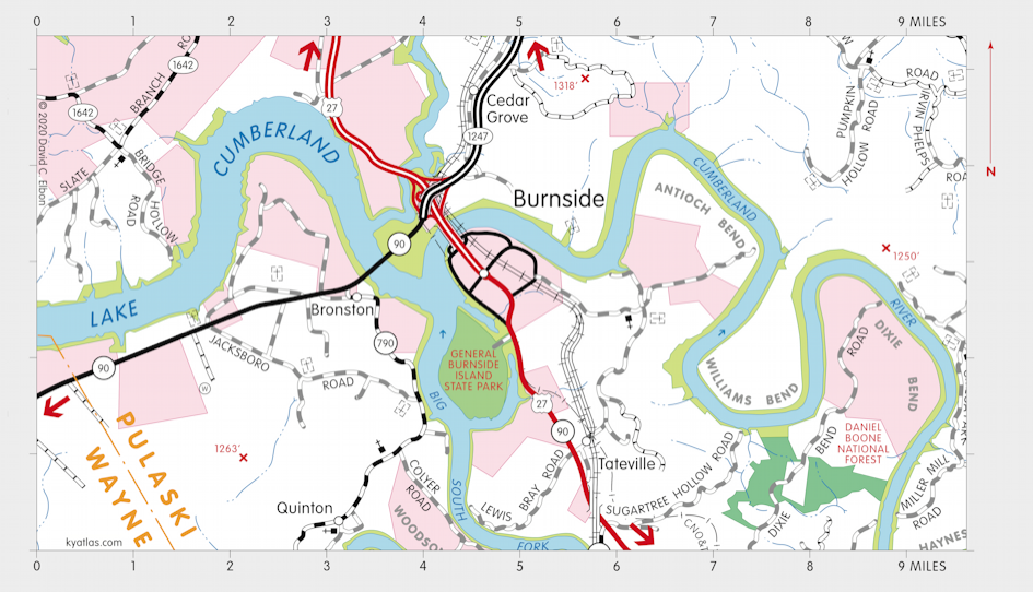 Map of General Burnside Island State Park