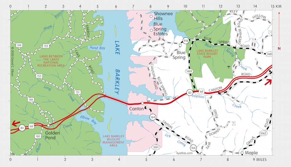 Map of Lake Barkley State Resort Park