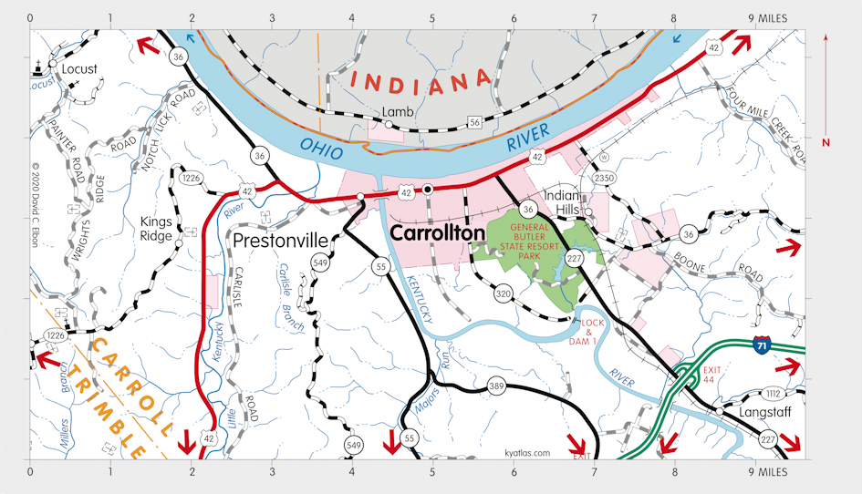 Map of General Butler State Resort Park