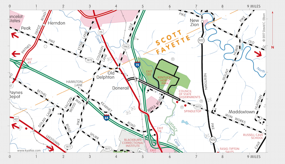 Map of Kentucky Horse Park