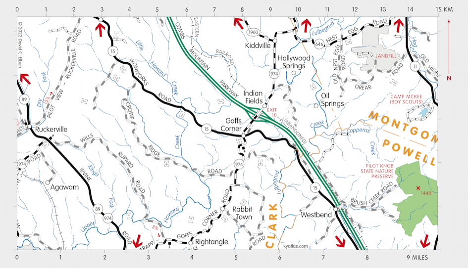 Map of Pilot Knob State Nature Preserve