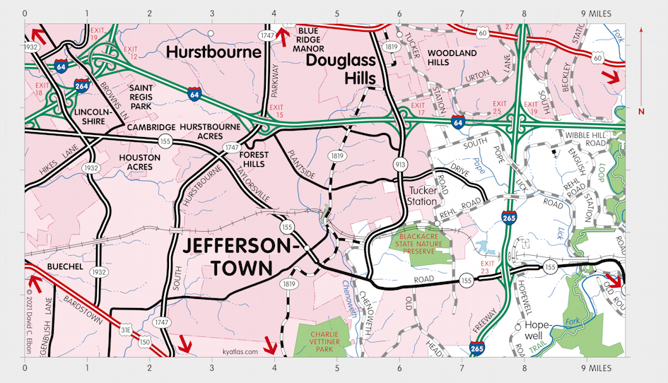 Map of Blackacre State Nature Preserve