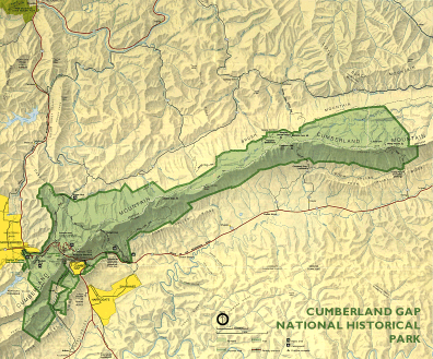 Map of Cumberland Gap National Historical Park
