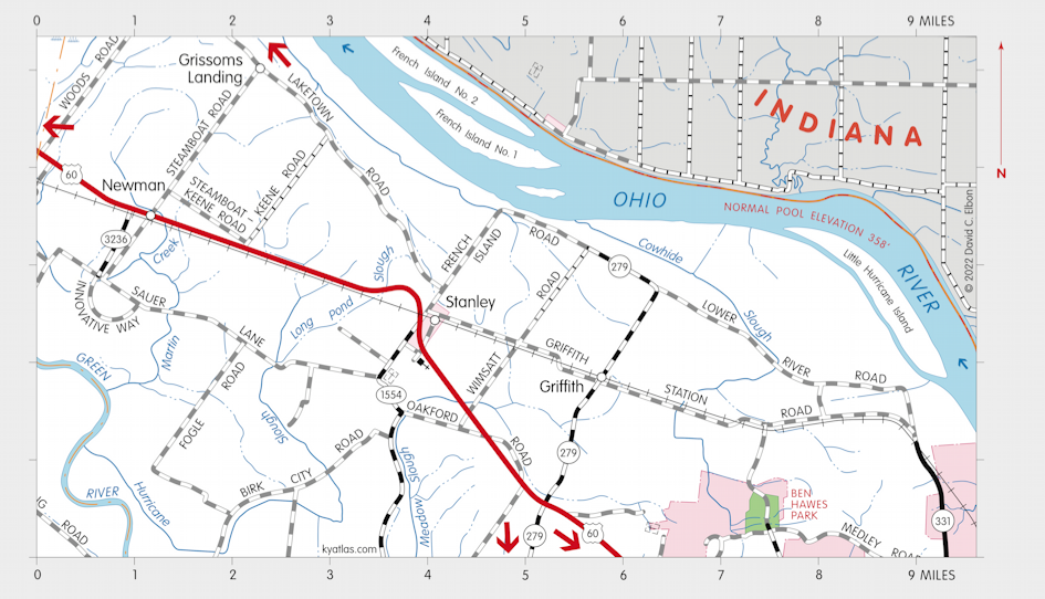 Map of Ben Hawes Park