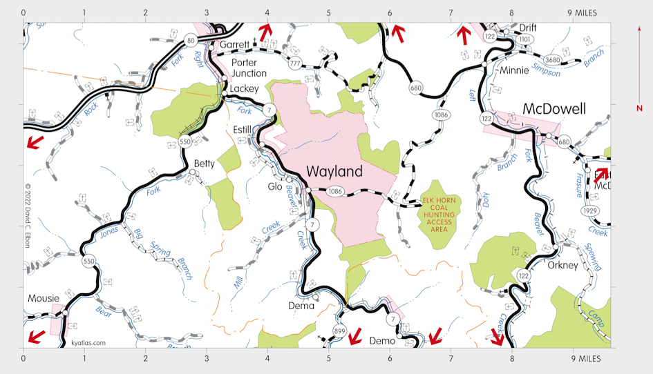 Map of Elk Horn Coal Hunting Access Area