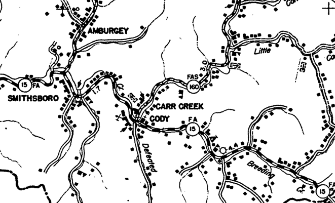 From 1937 Kentucky highway map